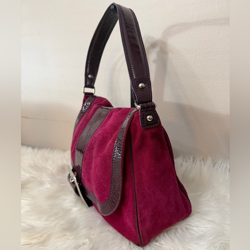 Boden Burgundy and Dark Brown Shoulder Bag - Picture 3 of 10